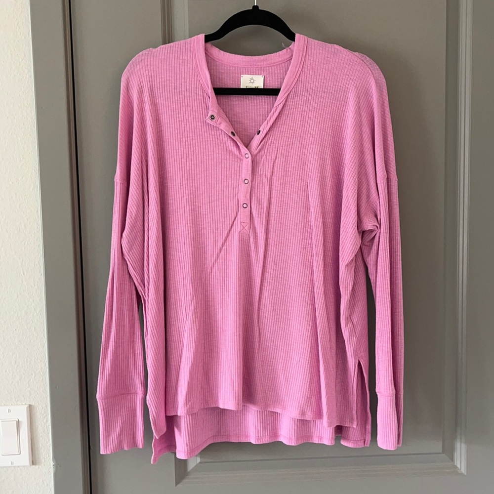 Pink offline long sleeve oversized top